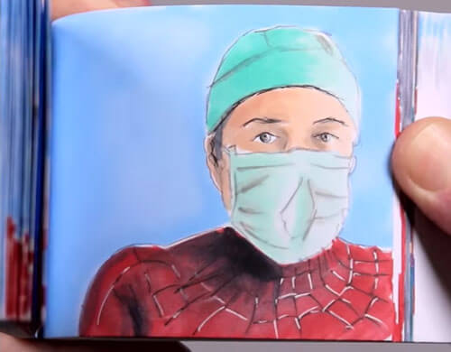 Художник превращает медицинских работников в супергероев