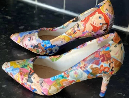 Креативная модница сделала гламурные туфли в стиле Диснея